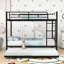 Lit superposé double au-dessus de double avec lit gigogne simple-1162892187
