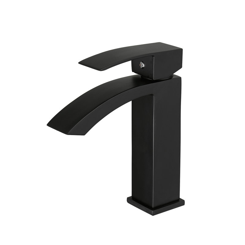 Robinet de salle de bain à un trou, Noir mat