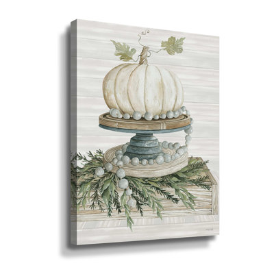White Pumpkin On Display - Painting on Canvas