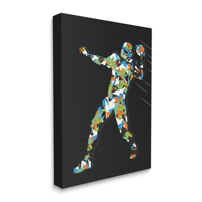 "Abstrait, lancer du football", art mural sur toile par Arrolynn Weiderhold