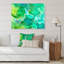 Vert et bleu liquide, reproduction d'art sur toile moderne-67382354-67382392
