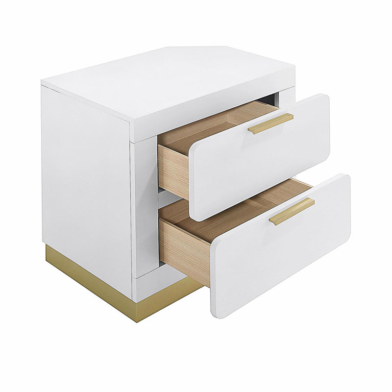 Sophia White 2-drawer Nightstand