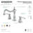 Kingston Brass Bel-Air Two-Handle 3-Hole Deck Mount Widespread Bathroom Faucet with Brass Pop-Up Drain-28237359