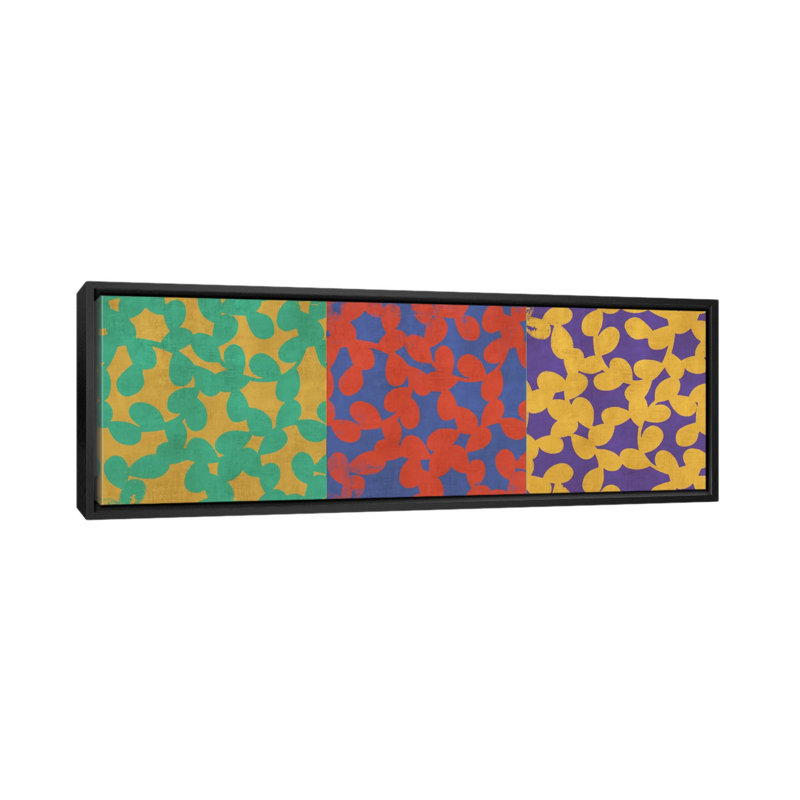 « fun i » par pi studio, reproduction d’impression sur toile tendue, H 12 po x l 36 po x P 1,5 po, Toile avec cadre noir