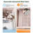 3-Level Rabbit Hutch with Pull-Out Tray & Chew-Proof Edges, Indoor Outdoor Guinea Pig Cage with Hideout & Cozy Hommock