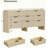 8 Drawer Dresser with Fluted Wave Panel