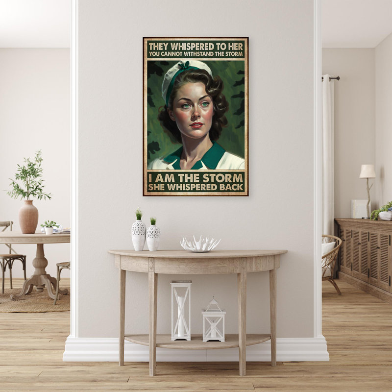 Infirmière «I Am The Storm» - graphique 1 pièce «A Nurse I Am The Storm», H 20 po x l 16 po x P 1,25 po