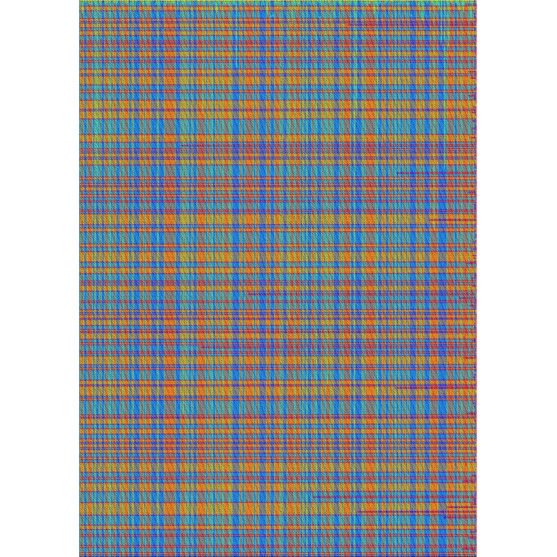 Tapis bleu en laine touffeté à la main Allurine