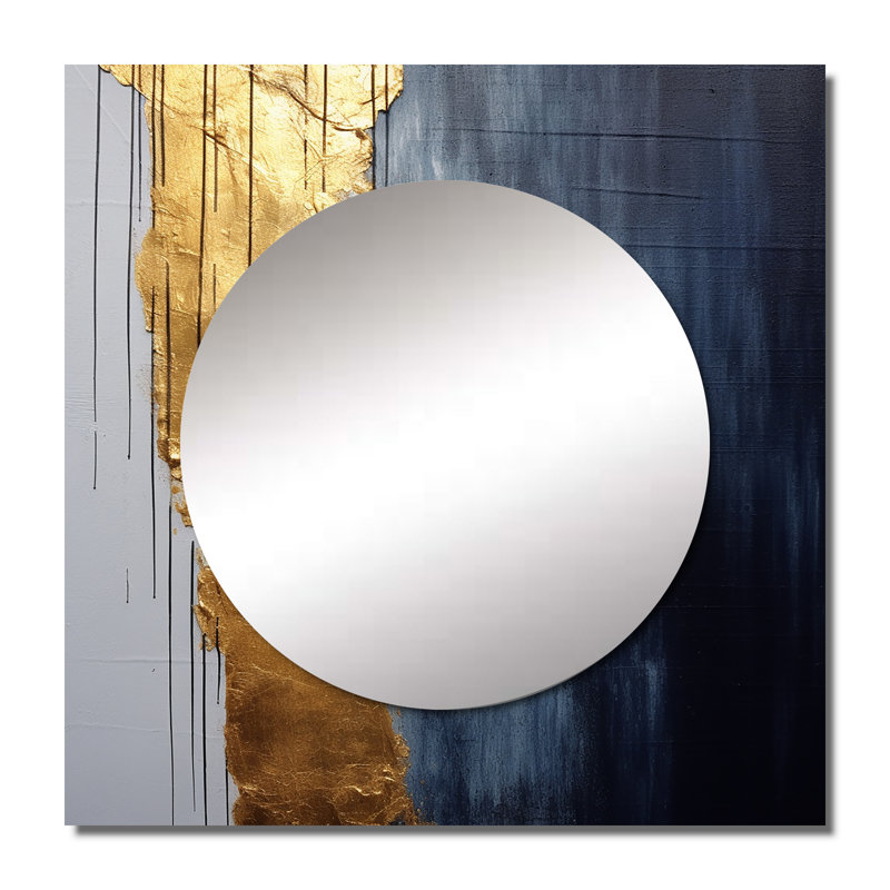 Grasiela - Abstract Square Mirror Wall Decor For Bedroom, 29" x 29"