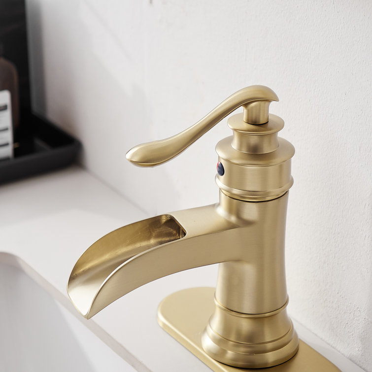 Single-Hole Single-handle Bathroom Faucet with Drain Assembly