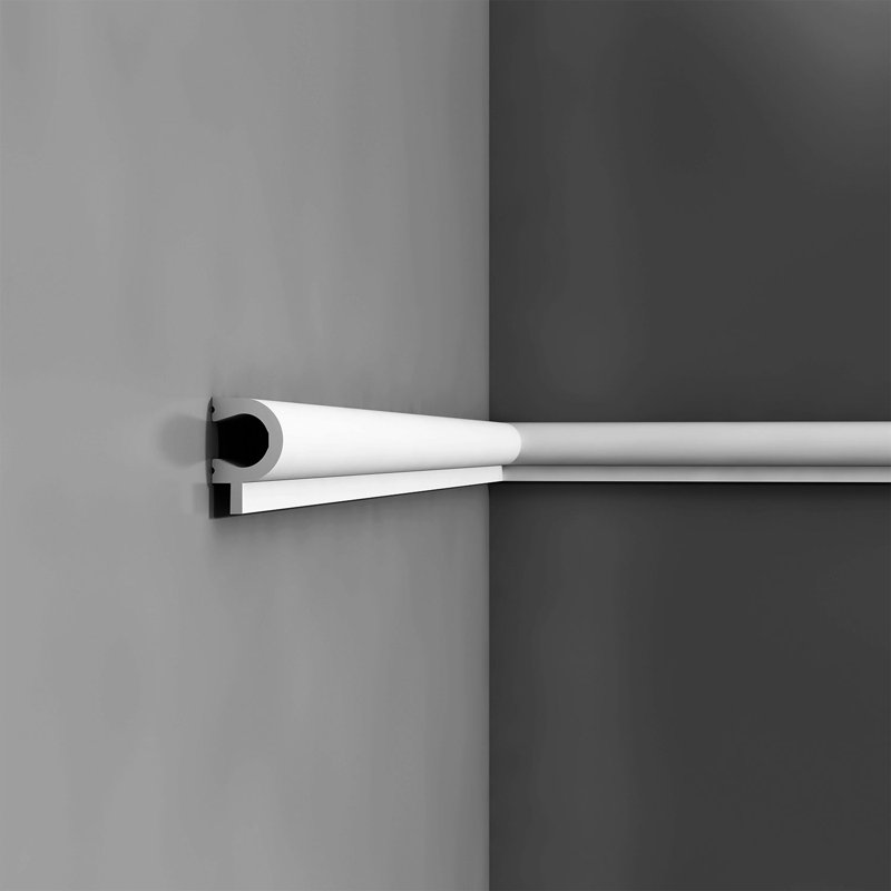 1-3/8 in D x 2-1/8 in W x 78-3/4 in L Primed White Plain Polystyrene Panel Moulding