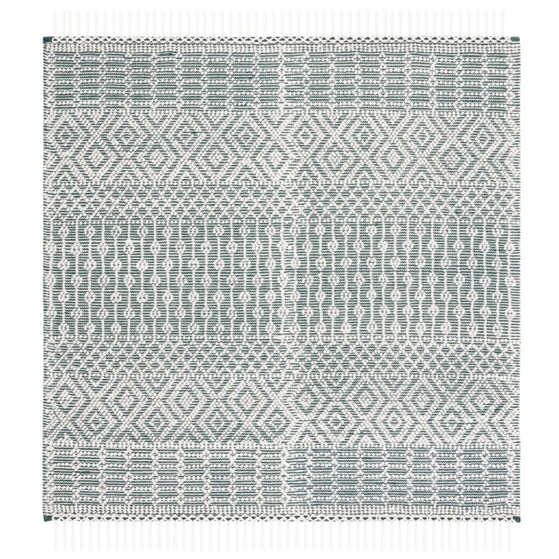 Moroccan Hand Loomed Wool Moroccan Rug, Square 4'