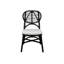Chaise de salle à manger en rotin Aileen - noir (ensemble de 2)