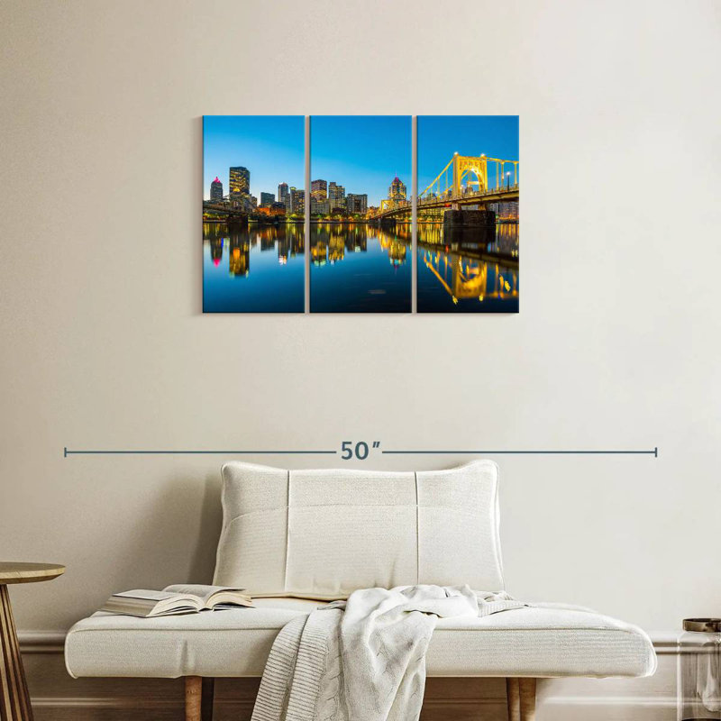 Horizon de Sirci au centre-ville de Pittsburgh, H 20 po x l 33 po