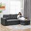 Rayssa 3 Seater Sectional Sofa Bed-606521891