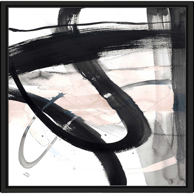 «Urban Vibe With Blush I», reproduction de peinture à l'aquarelle sur toile, H 21,5 po x l 21,5 po x P 2 po