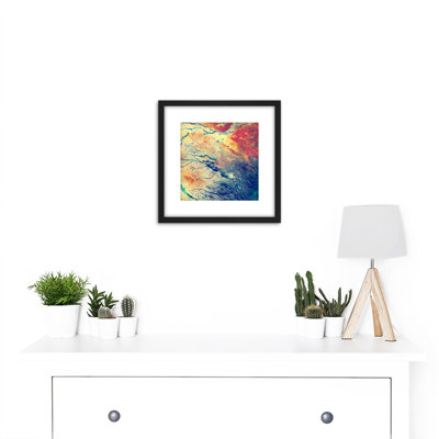 Abstract Cracked Paint Acrylic - Single Picture Frame Painting