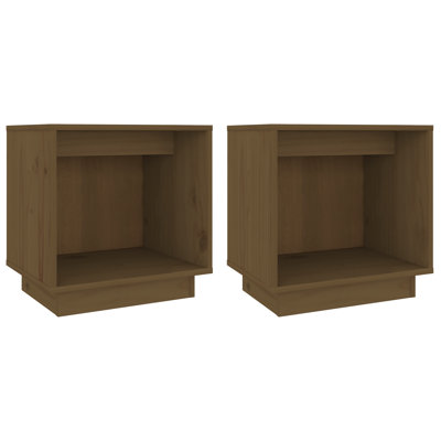 Gela 40cm W Solid Wood Bedside Table
