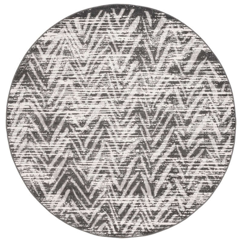 Tapis d'intérieur / extérieur Joannette, Rond 6 pi 7 po