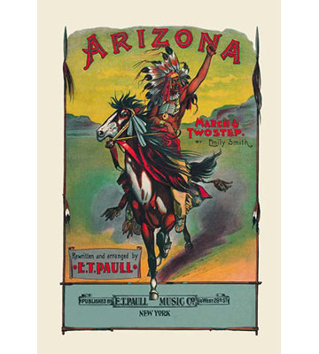 « arizona : mars et deux étapes » par e.t. paul, affiche rétro
