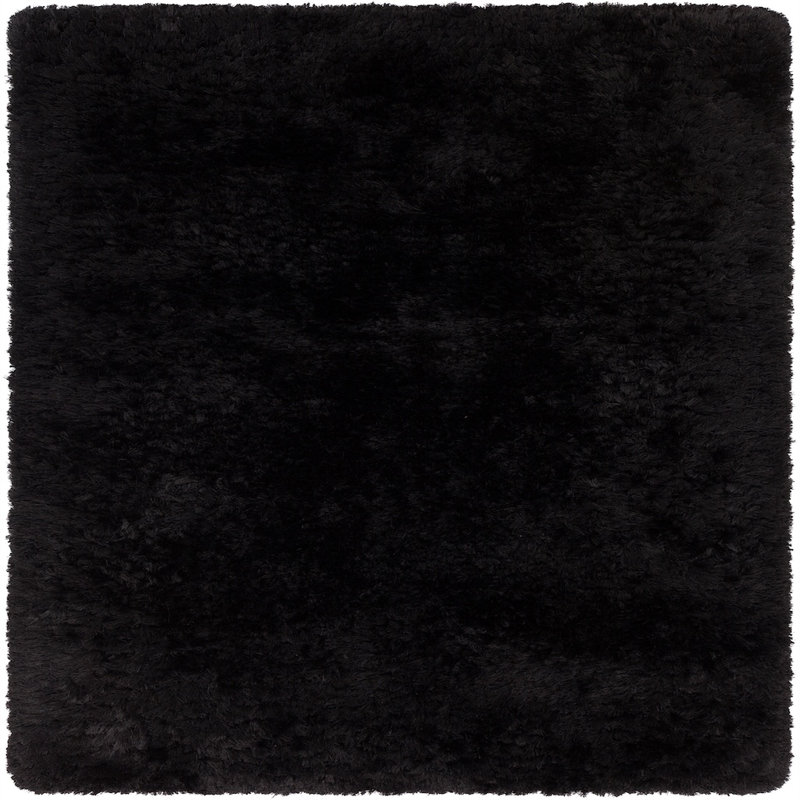 Tapis tissé à la main Joellen Authentic, Noir, Carré 8 pi 6 po