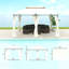 Gazebo, moustiquaire pour l'extérieur avec tablettes