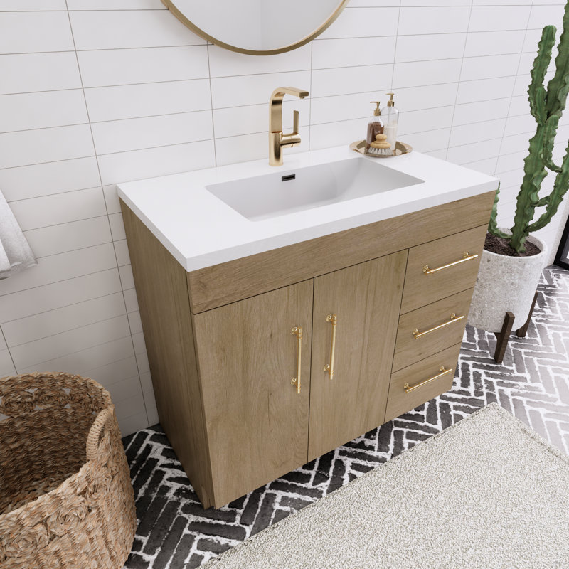 Spring 36'' Single Bathroom Vanity with Acrylic Top