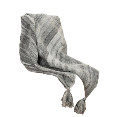 Jeté 100% polyester tissé gris