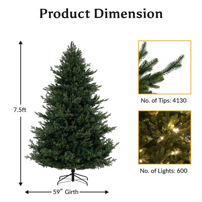 Pre-Lit Fir Christmas Tree