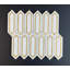 Thassos White and Gold Metal Wall Mosaic Tiles