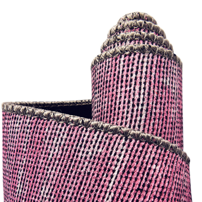 Tapis rose tressé rustique, Tapis de couloir 2 pi x 8 pi