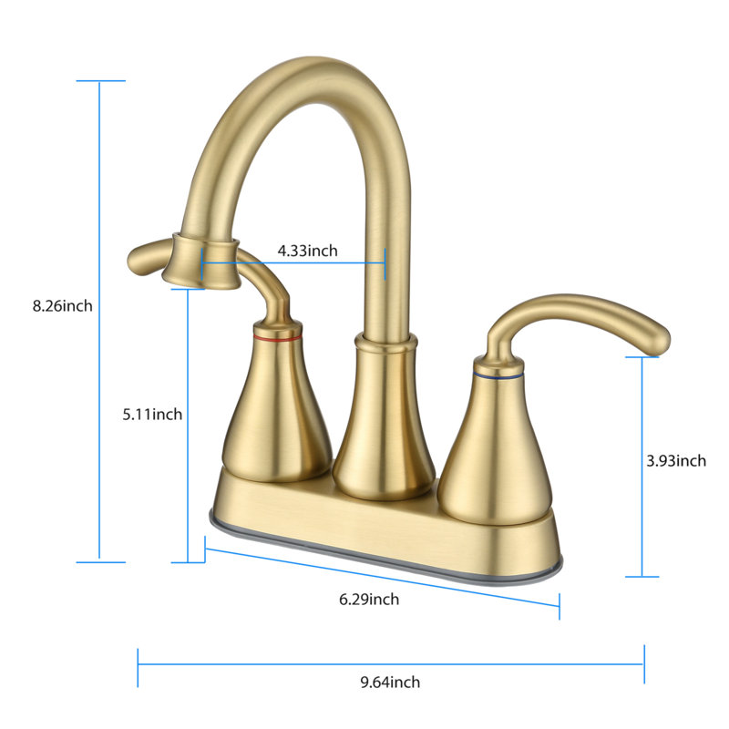 2-Handle Bathroom Sink Faucet With Pop-Up Drain