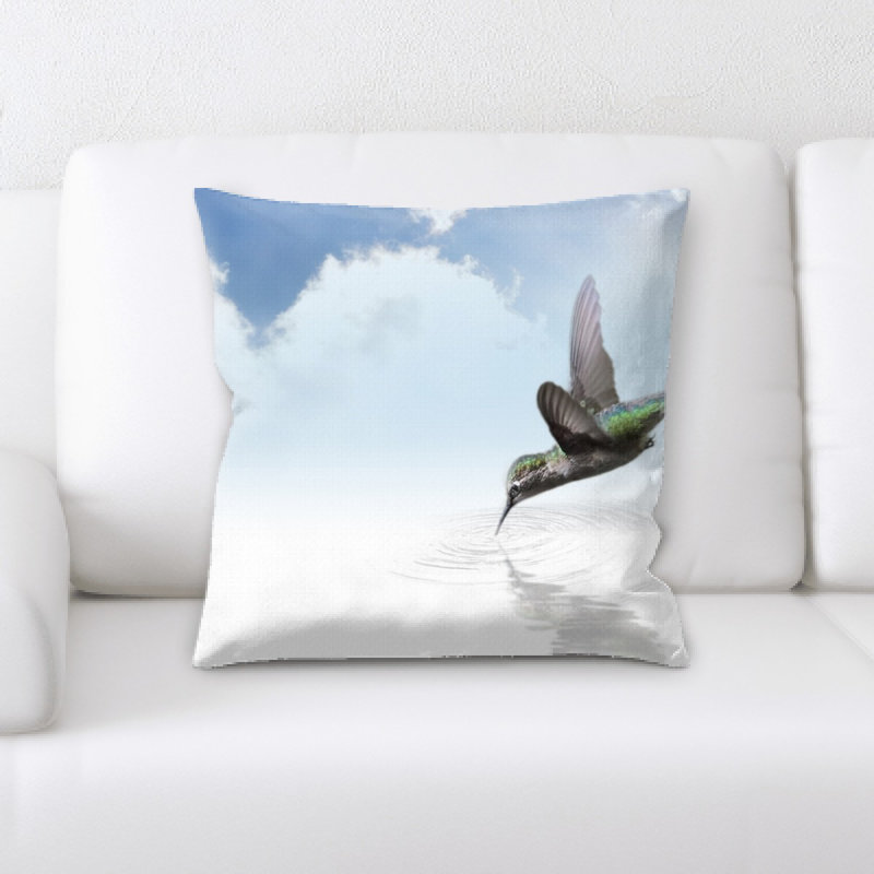 Coussin en jeté hummingbird