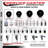 3 Inch Hard Rubber ½ Inch Threaded Stem Caster Set 2 Brakes SCC