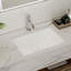 Lavabo de salle de bain encastré rectangulaire en céramique blanc avec trop-plein 20 po x 14 po
