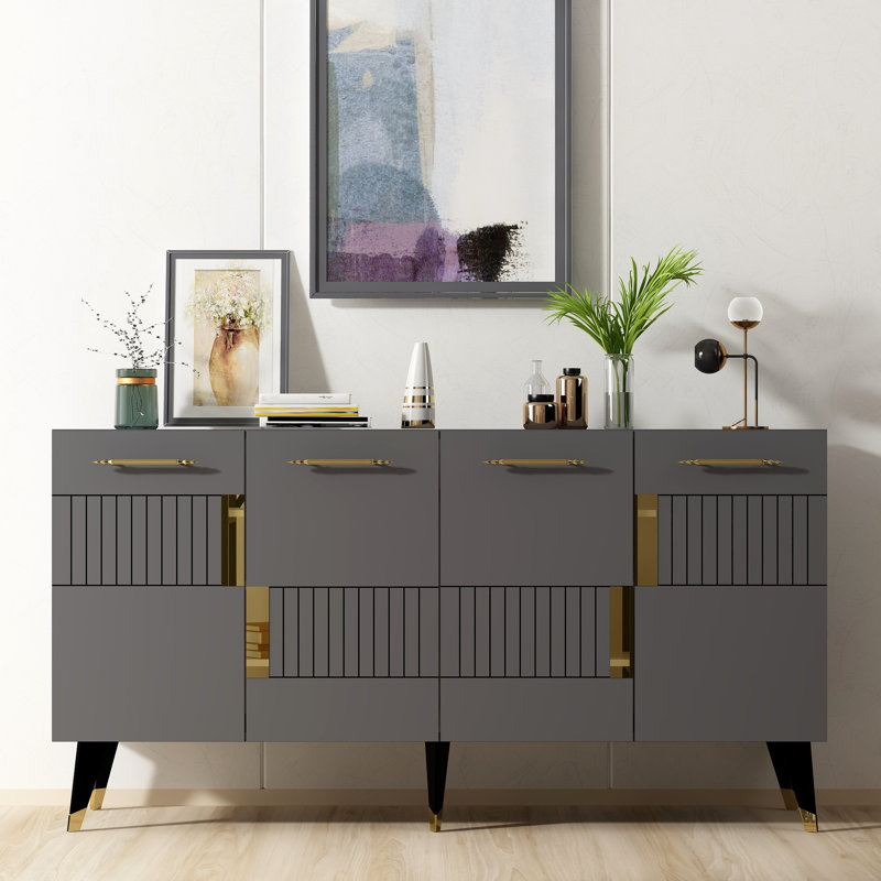 Fechteler 2 Piece Coffee Table Set, Black