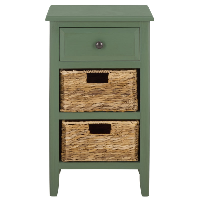 Santa Cruz End Table with Storage, Dusty Green