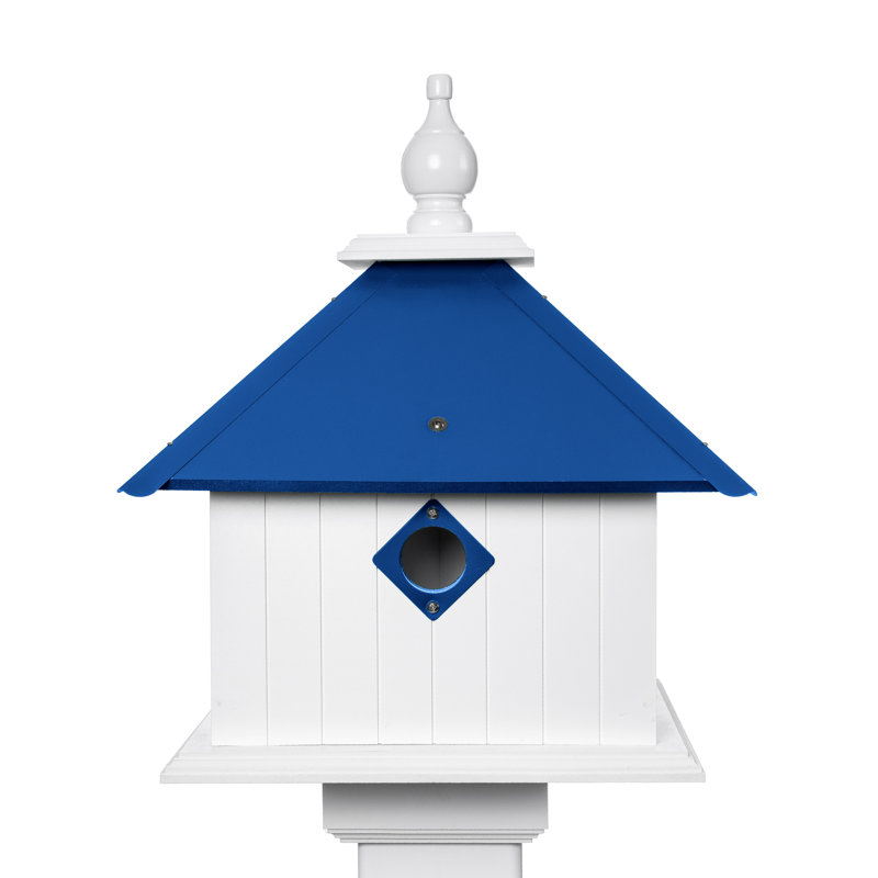 Cabane à oiseaux 19 po x 15 po x 19 po Symone, Bleu de cobalt