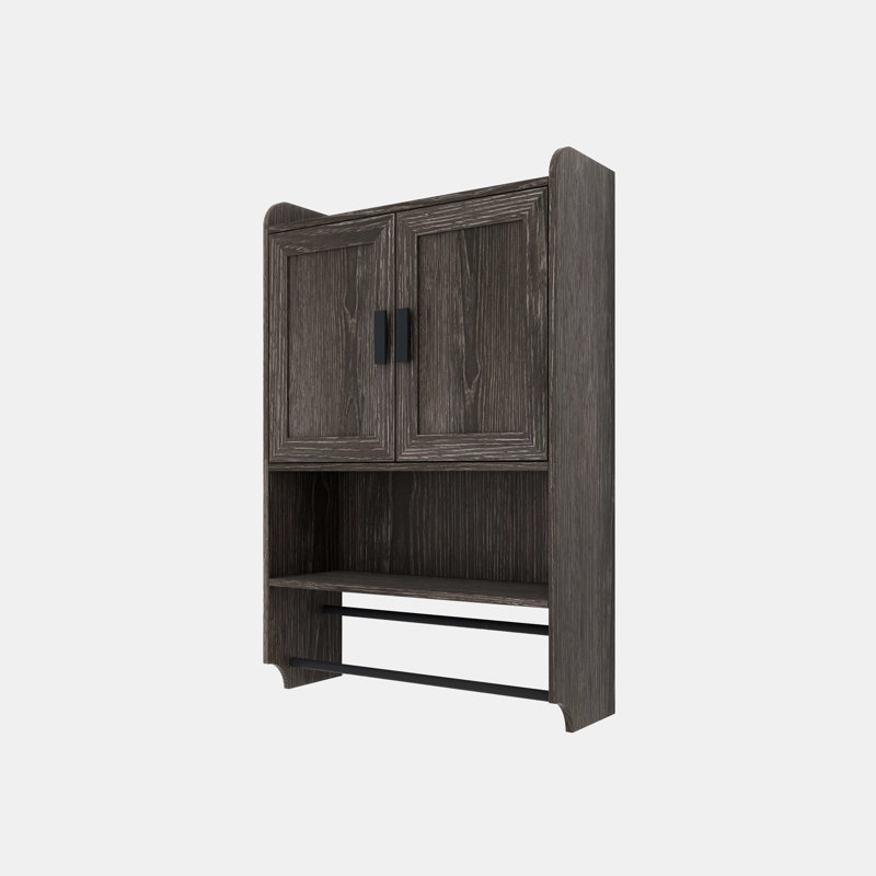 Bathroom Wall Cabinet With Doors, Brown