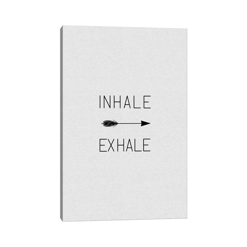 Inhale Exhale Arrow by Orara Studio - Wrapped Canvas Print, 66.04 cm H x 45.72 cm W x 1.91 cm D