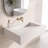 Pyramid 36" Wall Mounted Rectangular Solid Surface Bathroom Sink in Matte Finish - Black, With Faucet Hole