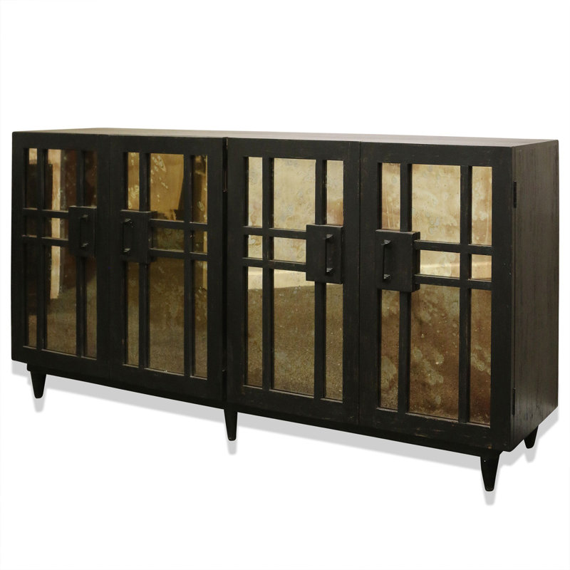 Buffet en bois massif de manguier de 80 po de largeur Arquan
