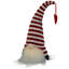 Chapeau rayé rouge et blanc 13,5 po