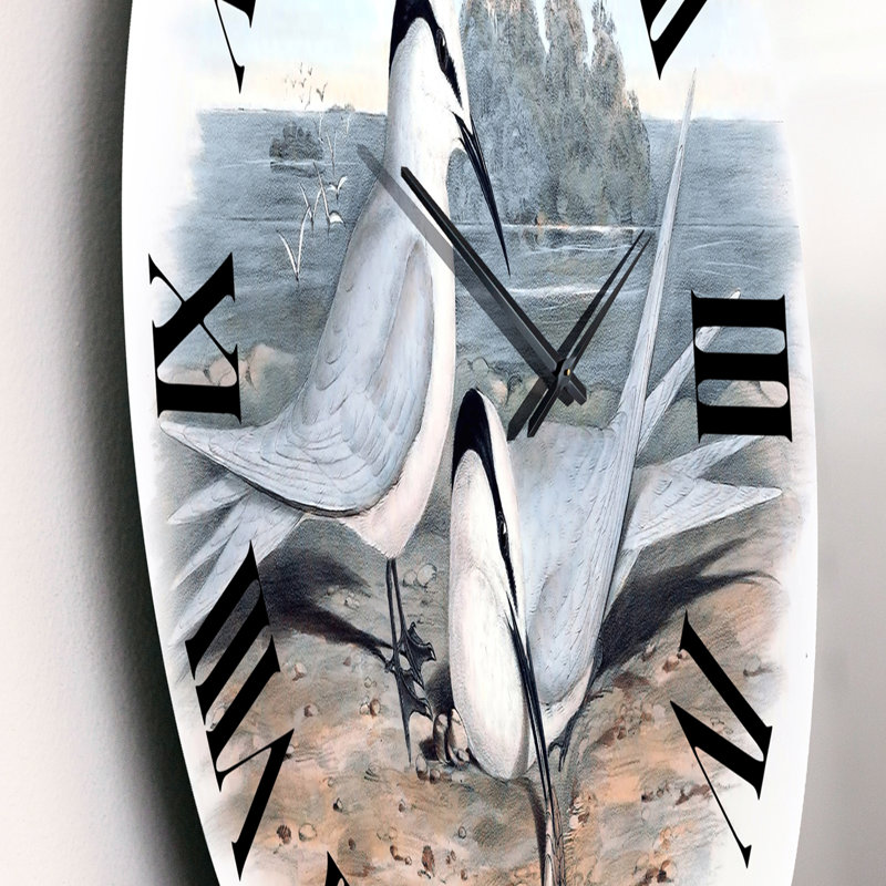 Vintage Birds In The Wild - horloge murale traditionnelle, Moyen