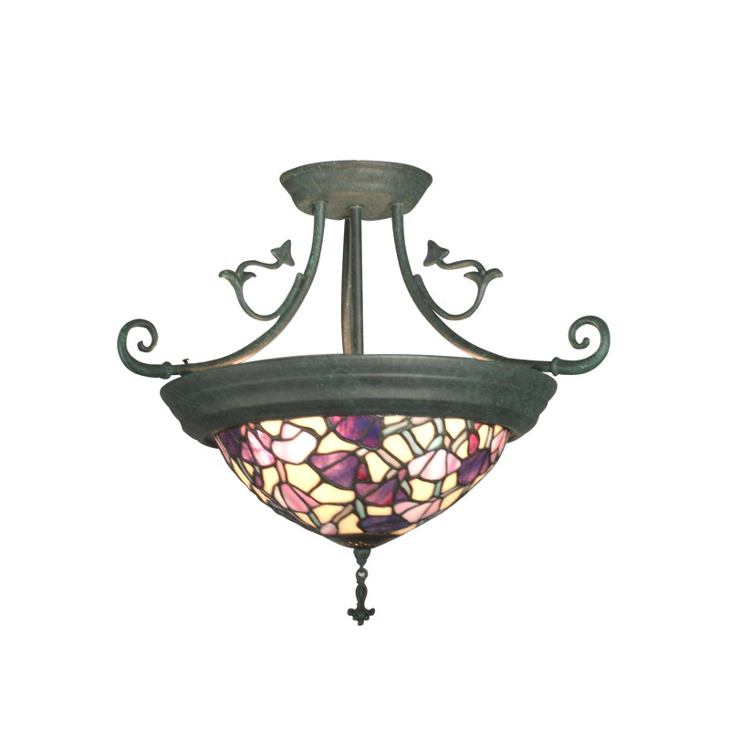 Plafonnier semi-encastré 4 lumières Pink Floral