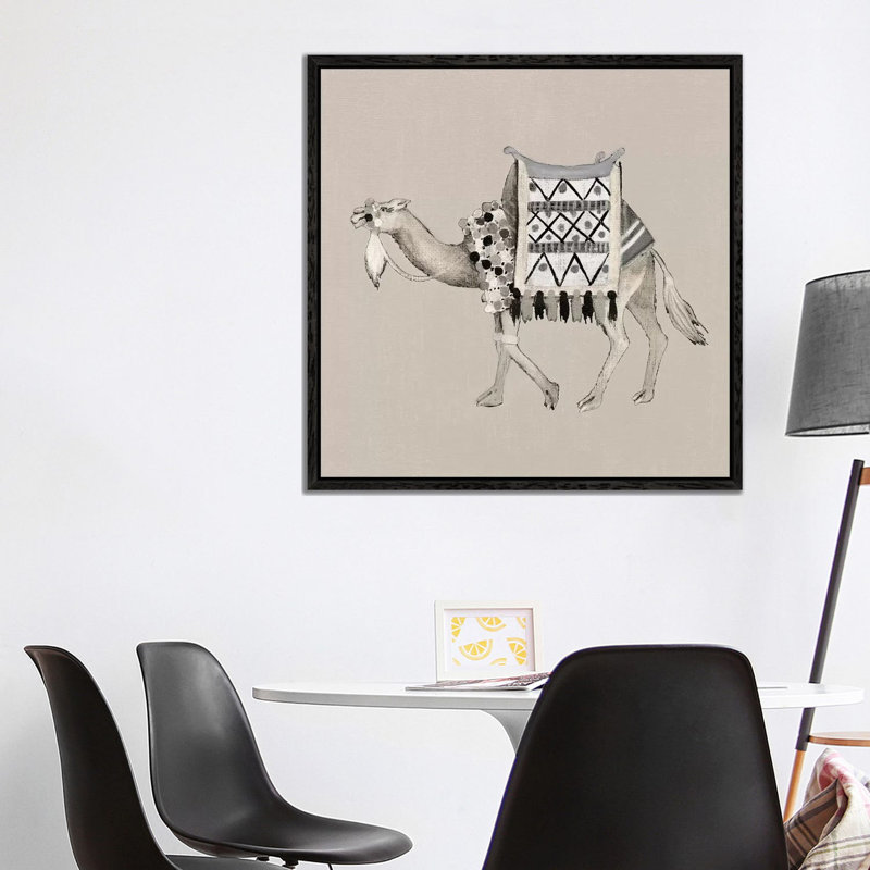 Exotic Camel II by Tava Studios - Gallery-Wrapped Canvas Giclée on Canvas, Black Framed, 30.48 cm H x 30.48 cm W