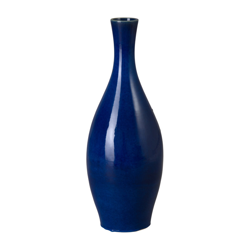 Vase en céramique 27 po H, Bleu