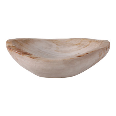 Petrifiend Oval Decorative Bowl For Home Decor - Modern Bowl With Distinctive Shape Designed To Enhance Table Styling - Statement Accent Bowl For Versatile Arrangements, Display, Or Living Spaces