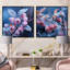 Mauve et bleuet Elegance I - ensemble d'art mural sur toile 2 fruits-102587250-102587251