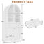 Vitrine de rangement arquée de 70,5 po de hauteur avec portes en verre et tablettes ajustables-1275464105